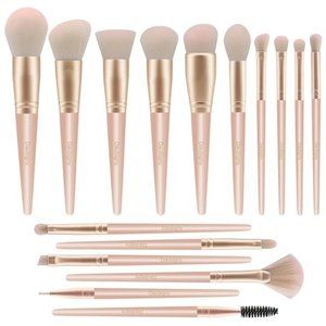 Makeup Brushes,16Pcs Silver Premium Synthetic Makeup Brush Set with Professional
